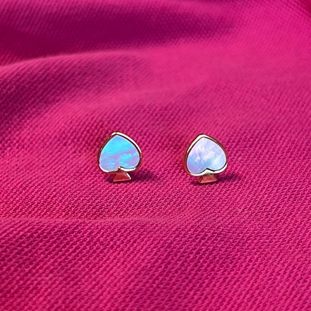 Kate spade stud gold/ iridescent earring